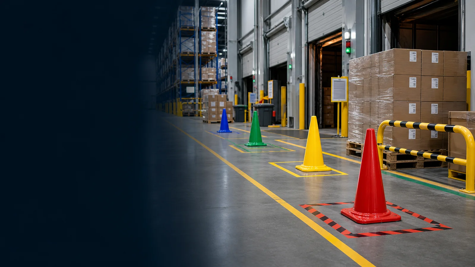 Colored Cone Signaling Framework warehouse framework photo