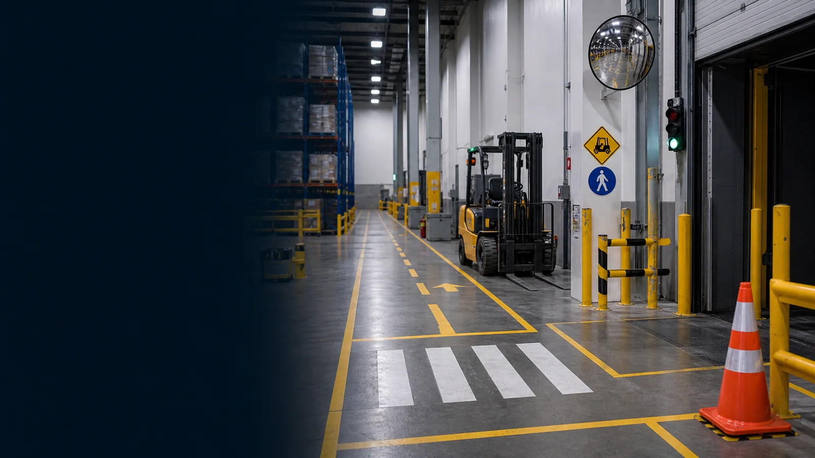 Forklift Traffic Management Guide warehouse framework photo